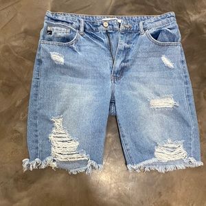 Kancan distressed Bermuda shorts